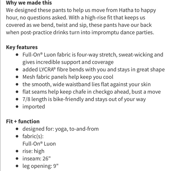 Lululemon high times legging - Picture 5 of 5